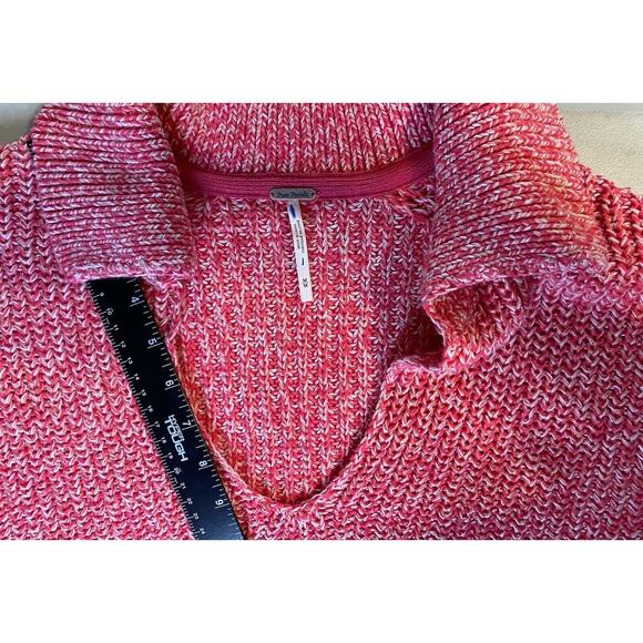 Free People Sweater Womens Size Medium Love This City Pink Casual Oversized Knit - Picture 10 of 12